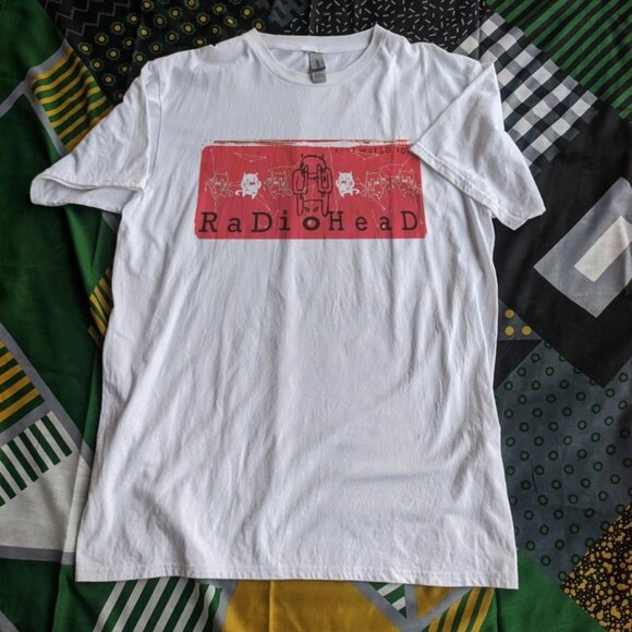 Radiohead White Men’s Retro Graphic Rock Band Unisex Streetwear Music T-Shirt 91 - Picture 1 of 5